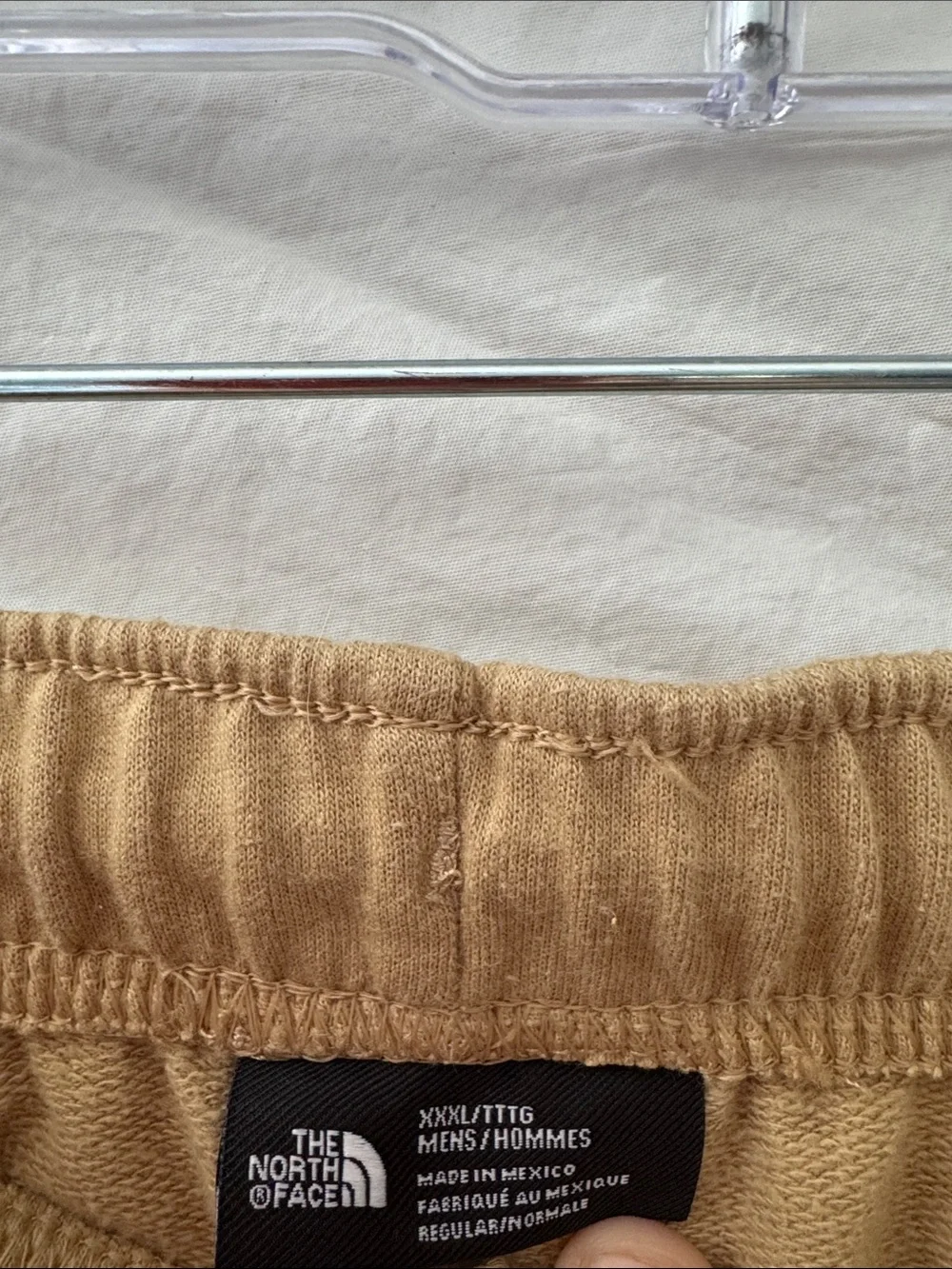 The North Face Men's Tan Sweat Shorts with Elastic Waist